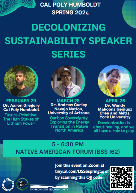 Decolonizing Sustainability Series featuring Andrew Curley March 28